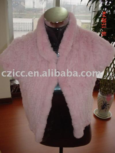 rabbit fur knitted vest (fourrure de lapin gilet de tricot)