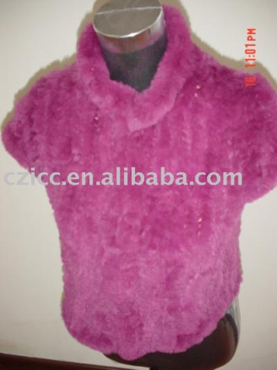 rabbit fur knitted waistcoat (fourrure de lapin tricoté gilet)