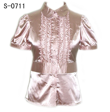 Ladies` S/S Satin Blouse (Дамские S / S атласная блузка)