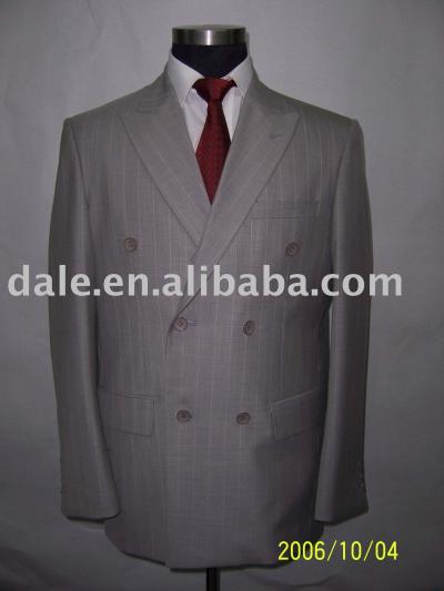 Men`s double-breasted fastenings suit (Men `s costume double-attaches breasted)
