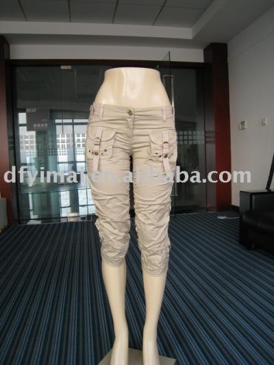 ladies cotton stretch pants (ladies cotton stretch pants)