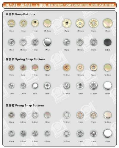 Snap Buttons, Spring Snap Buttons, Prong Snap Buttons (Snap Кнопки, весна Snap кнопки, кнопки Snap Prong)