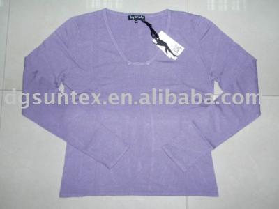 ladies` square neck long sleeve knitted sweaters (Mesdames `collet carré à manches longues pulls tricotés)