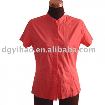 Short-sleeve cotton blouse (Short-blouse en coton à manches)