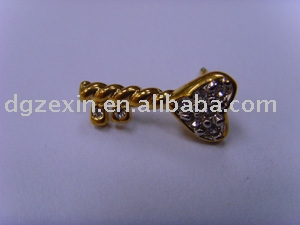 Stannum alloy CZ diamond badge (Stannum alloy CZ diamond badge)