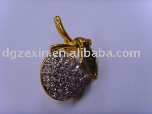 Stannum alloy CZ diamond badge (Stannum alloy CZ diamond badge)