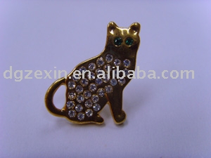 Stannum alloy CZ diamond badge (Stannum alloy CZ diamond badge)