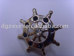 Stannum alloy CZ diamond badge (Stannum alloy CZ diamond badge)