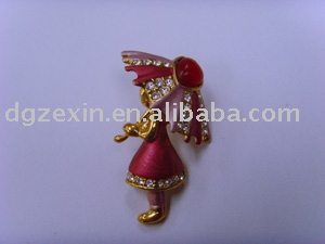 Stannum alloy CZ diamond badge (Stannum alloy CZ diamond badge)