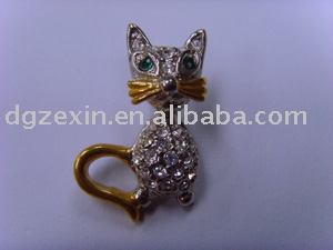 Stannum alloy CZ diamond badge (Stannum alloy CZ diamond badge)