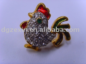 Stannum alloy CZ diamond badge (Stannum alloy CZ diamond badge)