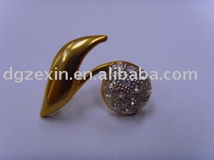 Stannum alloy CZ diamond badge (Stannum alloy CZ diamond badge)