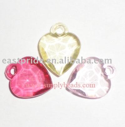 Heart Acrylic Charms(ACBD053) (Acryl Heart Charms (ACBD053))