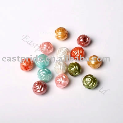 rose shaped acrylic beads (rose en forme de perles acryliques)