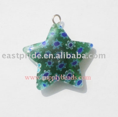 Millefiori Star Pendants(MFBD046-10) (Millefiori Star Кулоны (MFBD046 0))