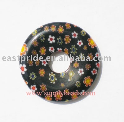 Donut Millefiori Beads(MFBD054-01) (Donut Millefiori-Perlen (MFBD054-01))