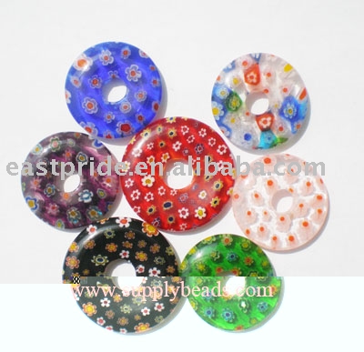 Donut Millefiori Beads(MFBD054) (Donut Millefiori-Perlen (MFBD054))