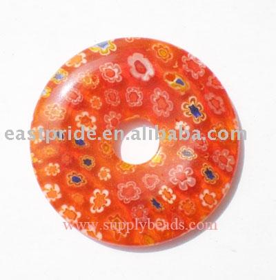 Donut Millefiori Beads(MFBD057-04)