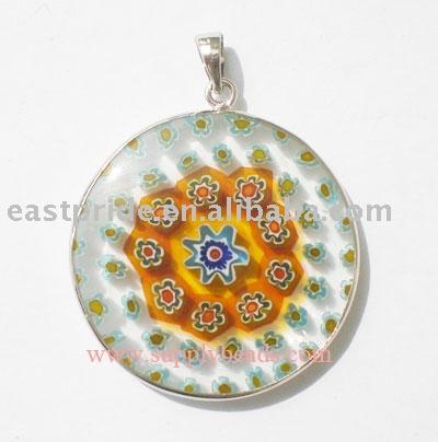 Round Millefiori Charms(MFBD051-03) (Круглые Millefiori Подвески (MFBD051-03))