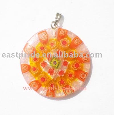 Round Millefiori Charms(MFBD051-02) (Круглые Millefiori Подвески (MFBD051-02))
