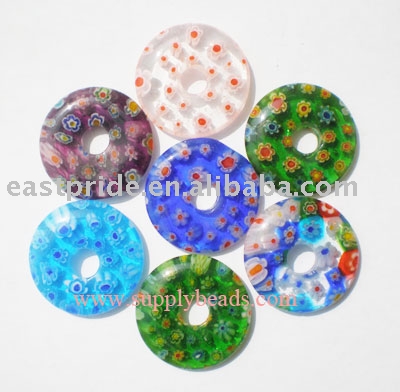 Donut Millefiori Beads(MFBD053) (Donut Millefiori-Perlen (MFBD053))