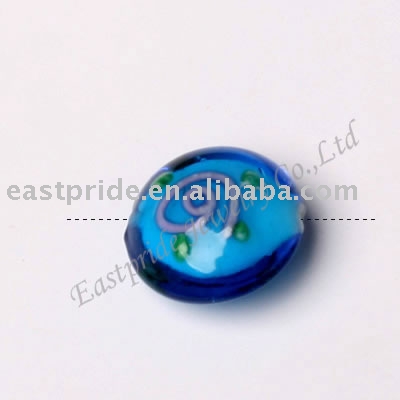 coin shaped lampwork beads(LWBD014-02) (Монета бусины в форме Lampwork (LWBD014-02))