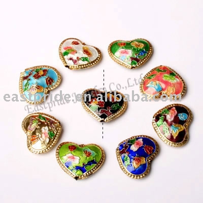 heart shaped cloisonne beads(CB020) (Heart Shaped перегородчатой бисера (CB020))