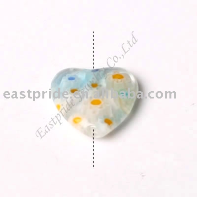 Heart Shaped Millefiori Beads(MFBD025-05) (Heart Shaped Millefiori-Perlen (MFBD025-05))