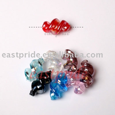 twisted lampwork beads(LWBD032)