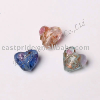 heart shaped lampwork beads (LWBD025) (Heart Shaped бисером Lampwork (LWBD025))