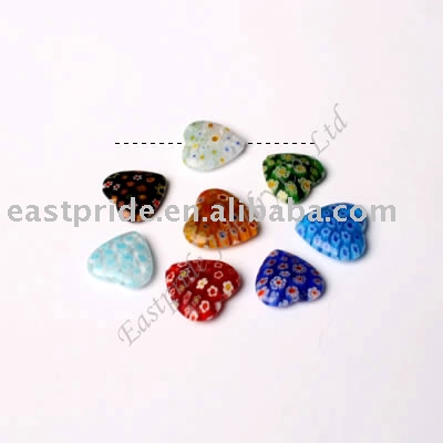 heart shaped millefiori beads(MFBD026) (herzförmige Millefiori-Perlen (MFBD026))