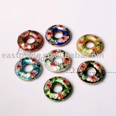 donut shaped cloisonne beads(CB010)