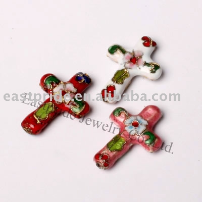 cross shaped cloisonne beads(CB055) (Kreuz-Form Cloisonne Perlen (CB055))
