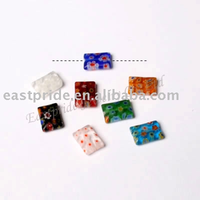 Square Millefiori Beads(mfbd012) (Square Millefiori-Perlen (mfbd012))