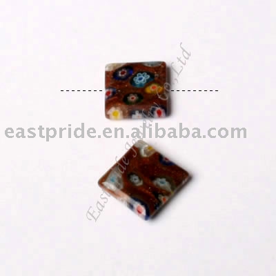 Square Millefiori Beads(MFBD014) (Square Millefiori-Perlen (MFBD014))