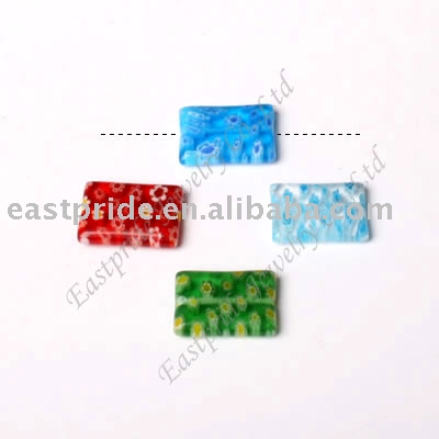 Square Millefiori Beads(MFBD016) (Square Millefiori-Perlen (MFBD016))