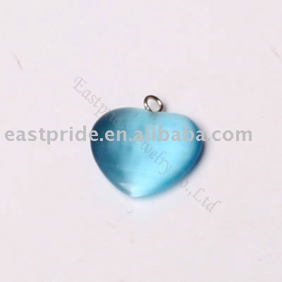 Heart cat eye charms(CEBD106-13) (Сердце кошачий глаз прелести (CEBD106 3))