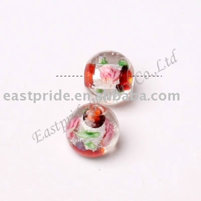 Round lampwork beads(LWBD007-02) (Lot de perles rondes (LWBD007-02))