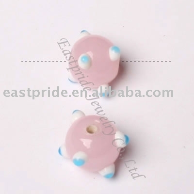 Round lampwork beads( LWBD019-02) (Lot de perles rondes (LWBD019-02))