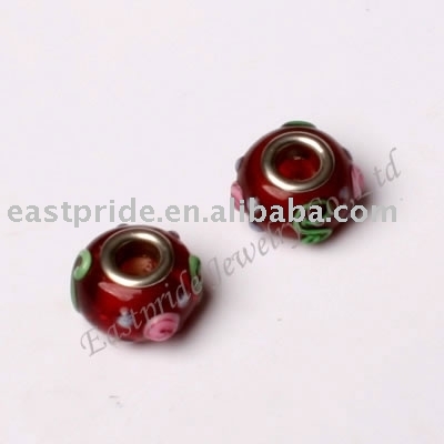 Round lampwork beads(LWBD022-02) (Lot de perles rondes (LWBD022-02))