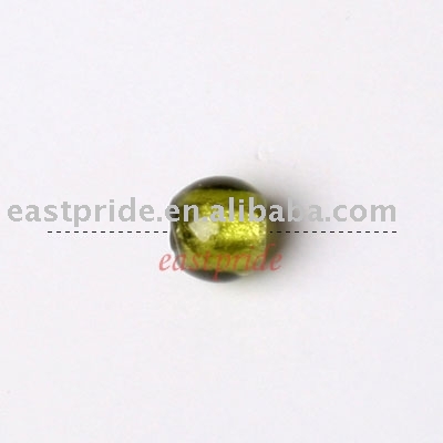 Silver foil-lined lampwork beads(LWBD034-11) (Feuille d`argent bordée de perles au chalumeau (LWBD034-11))