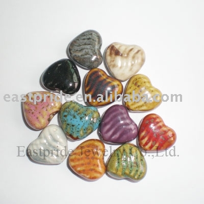 Ceramic heart beads(CMBD067)