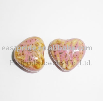 Ceramic heart beads(CMBD067-04)