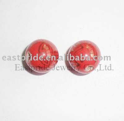 Ceramic round beads(CMBD074) (Keramische Perlen (CMBD074))