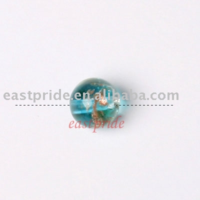 Gold foil-lined lampwork beads(LWBD035-01) (Feuille d`or bordée de perles au chalumeau (LWBD035-01))