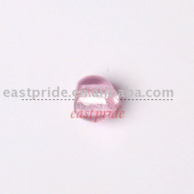 Silver foil-lined lampwork beads(LWBD035-01) (Feuille d`argent bordée de perles au chalumeau (LWBD035-01))