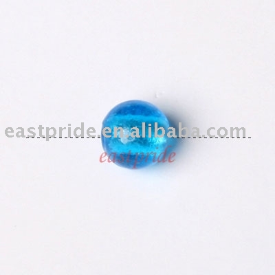 Silver foil-lined lampwork beads(LWBD036-08) (Feuille d`argent bordée de perles au chalumeau (LWBD036-08))