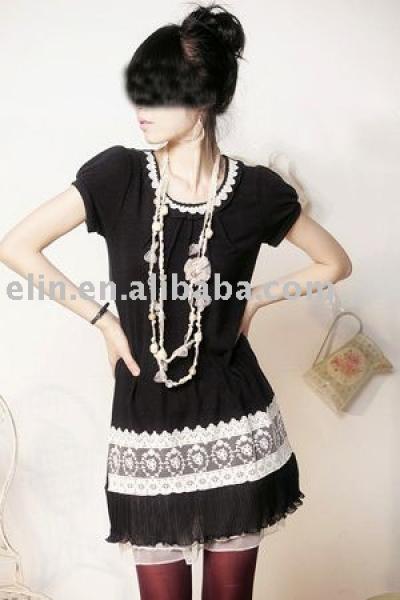 short sleeve one-piece dress (short sleeve one-piece dress)