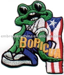 embroidered lovely frog for wearing decoration (embroidered lovely frog for wearing decoration)