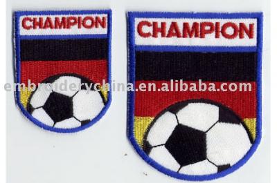 embroidery flag with football patch (embroidery flag with football patch)
